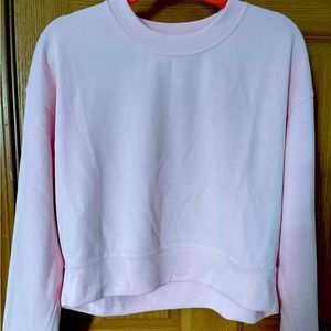 Lululemon Softstreme Perfectly oversized crop crewneck Strawberry Milkshake.
